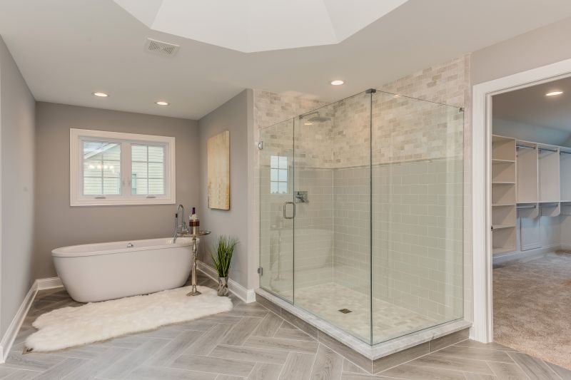 Contemporary Shower with Multiple Heads